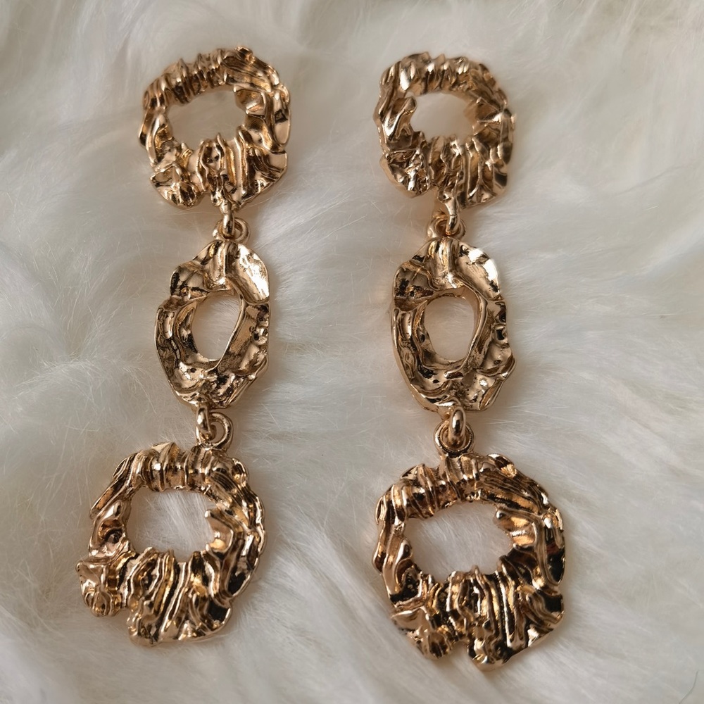 Golden stylish earrings